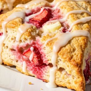 Strawberry White Chocolate Scones